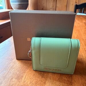 Bulgari Serpenti Forever Compact Wallet Green Pink w/ Box Authentic